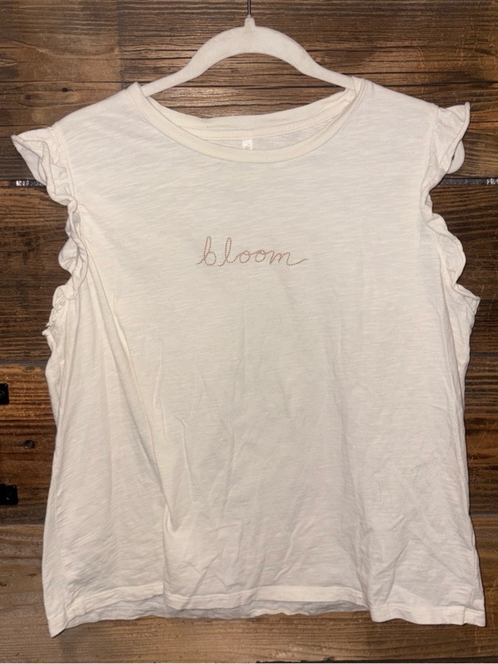 Rylee + Cru Bloom Embroidered Ruffle Sleeve Women's Top